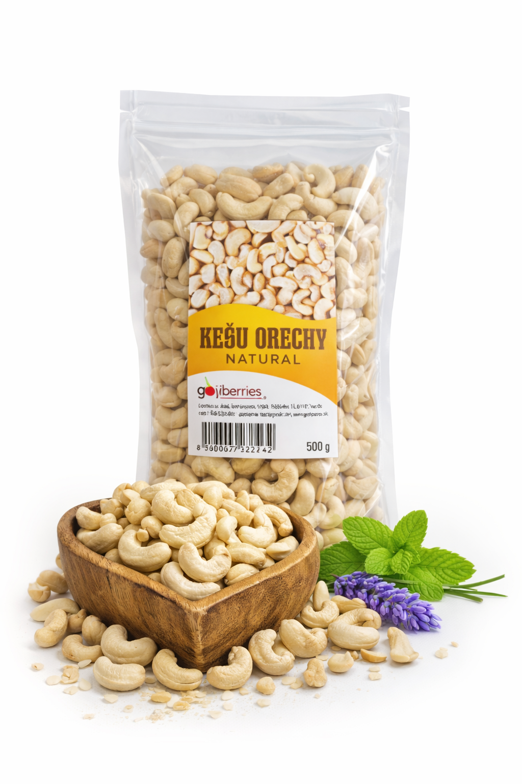 Gojiberries Kešu orechy